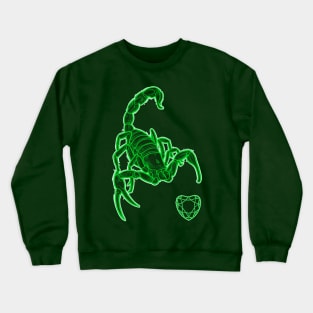 Green scorpion with heart gem Crewneck Sweatshirt